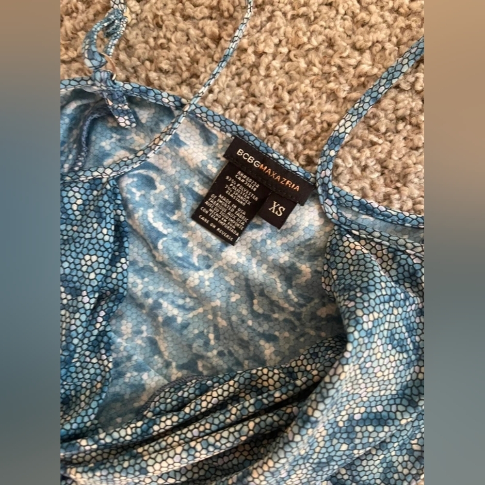 Blue Paisley Wrap Slip Dress - Women's - Picture 2 of 3